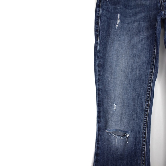 Silver Jeans Distressed Flare Hemmed Cuff Jeans 26 2 Preowned - Picture 3 of 10